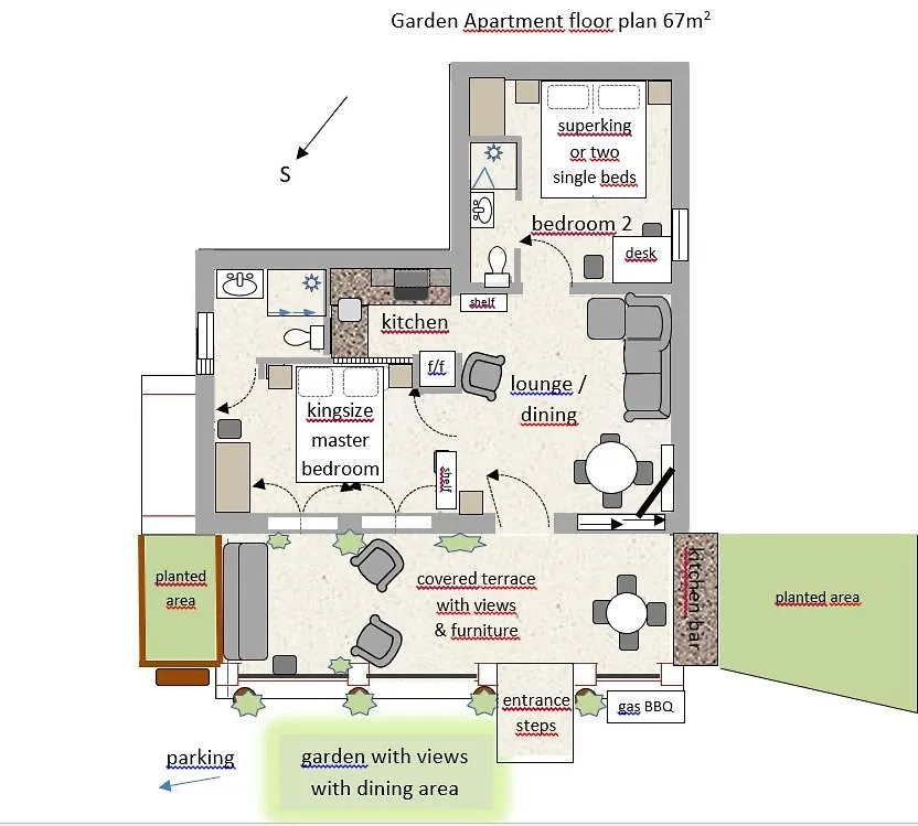 Appartement Garden Apartment, Cortijo Fruitful Hills Coín